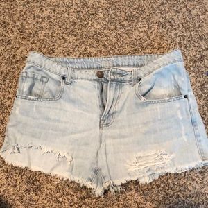 BDG Light Wash Jean Cutoff Shorts